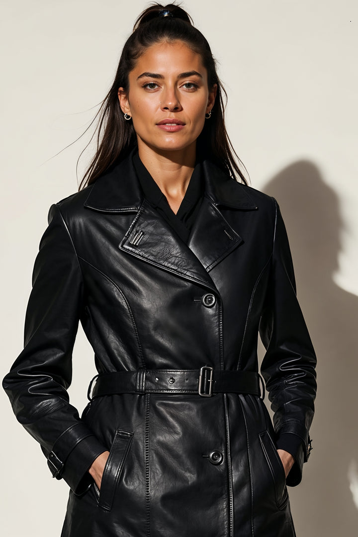 Rosa Leather Coat